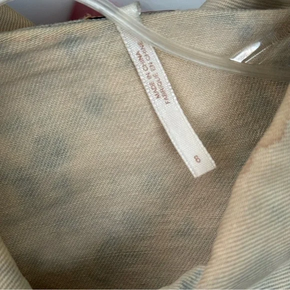 FREE PEOPLE Distressed Acid Wash Denim Jacket - Picture 4 of 4